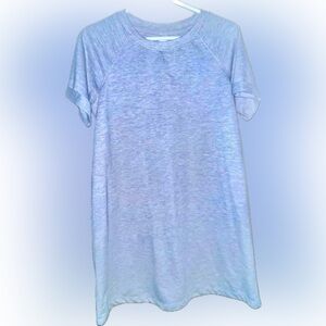 Just Be Short-Sleeve T-Shirt Mini Dress, Heather Gray, Size M, NWOT